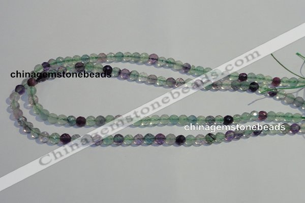 CFL251 15.5 inches 6mm faceted round natural fluorite beads