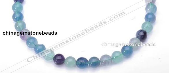 CFL26 16 inch 4mm round B grade natural fluorite beads Wholesale