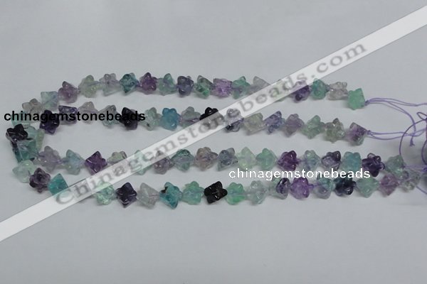 CFL302 15.5 inches 8*8mm carved cube natural fluorite beads