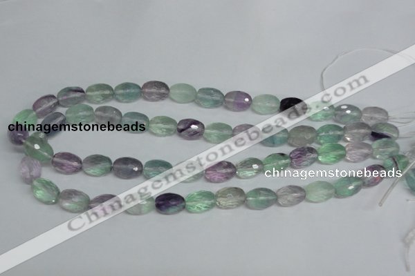 CFL307 15.5 inches 10*14mm faceted rice natural fluorite beads