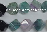 CFL311 15.5 inches 10*10mm cube natural fluorite beads