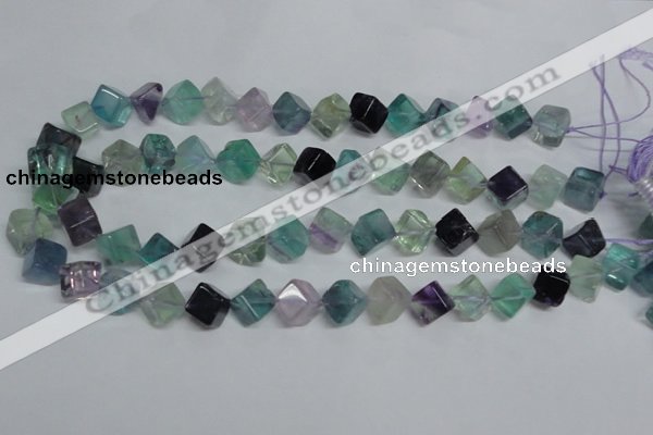 CFL311 15.5 inches 10*10mm cube natural fluorite beads