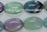 CFL318 15.5 inches 18*25mm oval natural fluorite beads wholesale