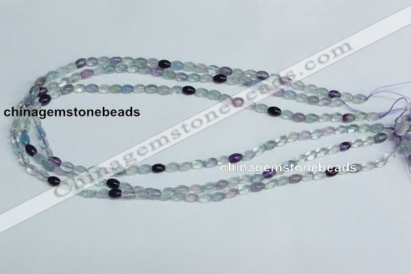 CFL322 15.5 inches 4*8mm rice natural fluorite beads wholesale