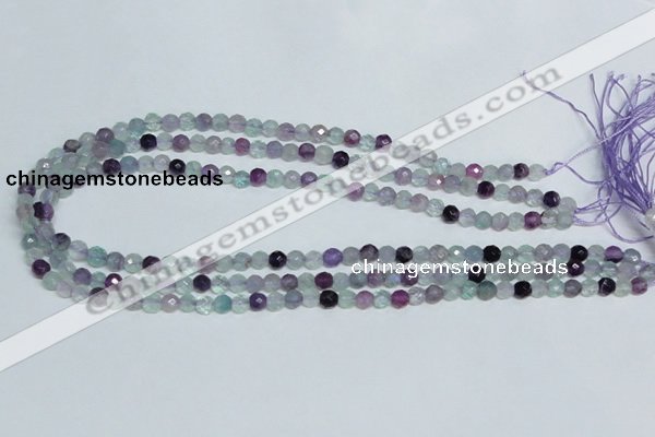 CFL323 15.5 inches 6mm faceted round natural fluorite beads