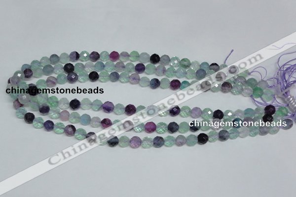 CFL324 15.5 inches 8mm faceted round natural fluorite beads