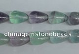 CFL327 15.5 inches 6*10mm teardrop natural fluorite beads