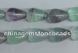 CFL328 15.5 inches 8*14mm teardrop natural fluorite beads