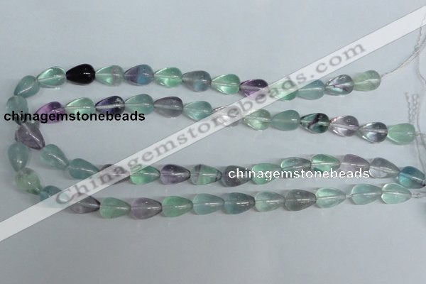 CFL328 15.5 inches 8*14mm teardrop natural fluorite beads