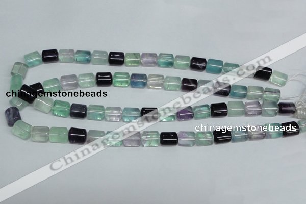 CFL329 15.5 inches 8*12mm flat column natural fluorite beads