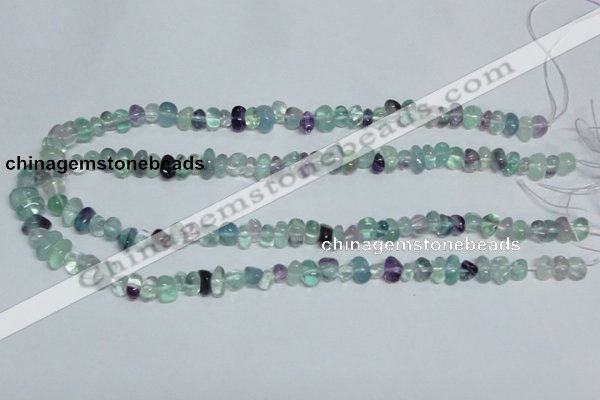 CFL330 15.5 inches 6*9mm nugget natural fluorite beads
