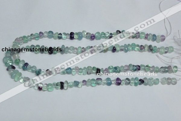 CFL330 15.5 inches 6*9mm nugget natural fluorite beads