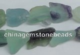 CFL333 15.5 inches 12*18mm nugget natural fluorite beads wholesale