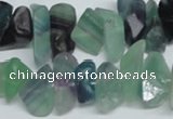 CFL334 15.5 inches 12*16mm nugget natural fluorite beads wholesale