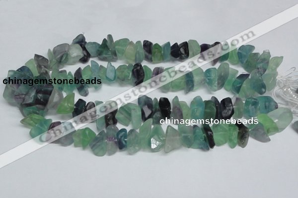 CFL334 15.5 inches 12*16mm nugget natural fluorite beads wholesale