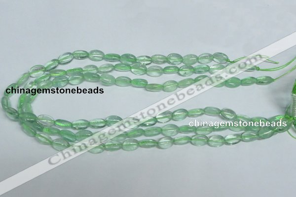 CFL335 15.5 inches 8*12mm oval natural green fluorite beads