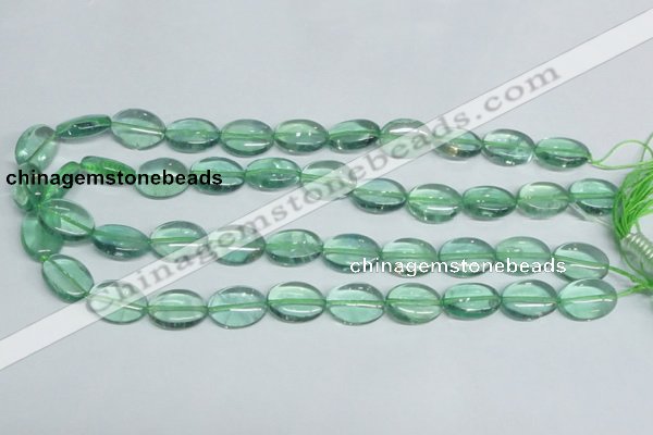 CFL336 15.5 inches 13*18mm oval natural green fluorite beads