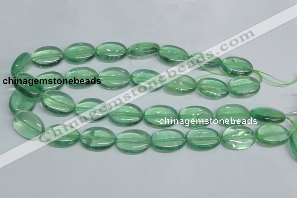 CFL337 15.5 inches 18*25mm oval natural green fluorite beads