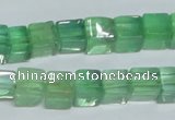 CFL339 15.5 inches 10*10mm cube natural green fluorite beads