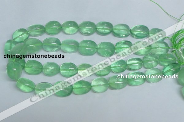 CFL340 15.5 inches 15*20mm nugget natural green fluorite beads