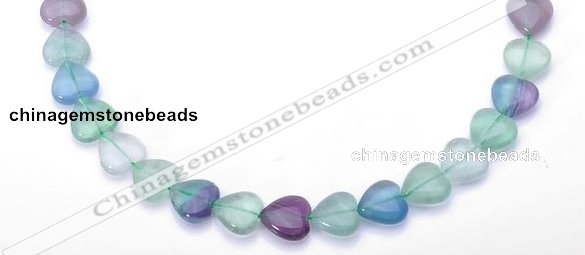 CFL39 10*10mm heart B grade natural fluorite beads Wholesale