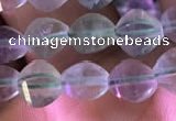 CFL416 15.5 inches 6mm faceted nuggets fluorite gemstone beads