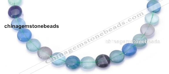 CFL43 flat round 12*12mm B grade natural fluorite bead Wholesale