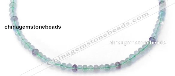 CFL45 4*6mm roundel B grade natural fluorite beads Wholesale