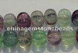 CFL468 15.5 inches 10*14mm pumpkin natural fluorite beads