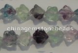 CFL481 15.5 inches 8*8mm carved cube natural fluorite beads