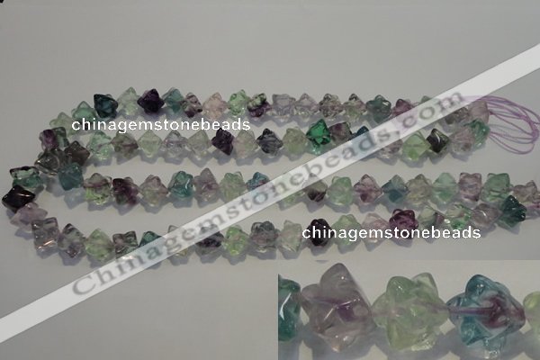 CFL481 15.5 inches 8*8mm carved cube natural fluorite beads