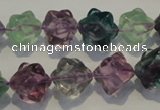 CFL482 15.5 inches 10*10mm carved cube natural fluorite beads