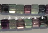 CFL489 15.5 inches 8*8mm cube natural fluorite beads