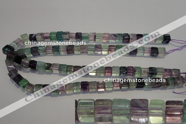 CFL489 15.5 inches 8*8mm cube natural fluorite beads