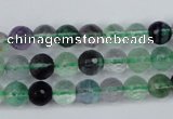 CFL52 15.5 inches 8mm faceted round AB grade natural fluorite beads