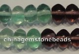 CFL562 15.5 inches 6*8mm rondelle fluorite gemstone beads wholesale