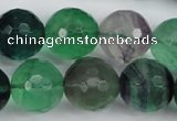 CFL57 15.5 inches 18mm faceted round AB grade natural fluorite beads