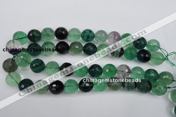 CFL57 15.5 inches 18mm faceted round AB grade natural fluorite beads