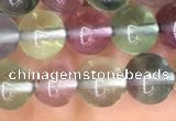 CFL582 15.5 inches 8mm round AAAA grade fluorite gemstone beads