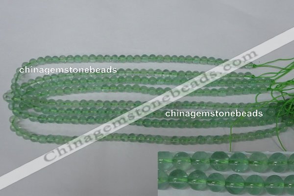 CFL601 15.5 inches 6mm round AB grade green fluorite beads wholesale