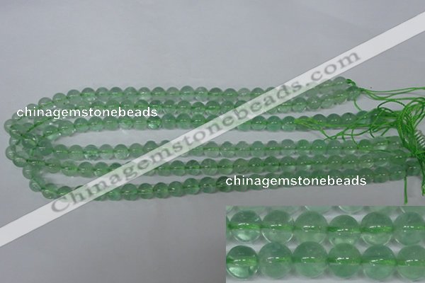 CFL602 15.5 inches 8mm round AB grade green fluorite beads wholesale