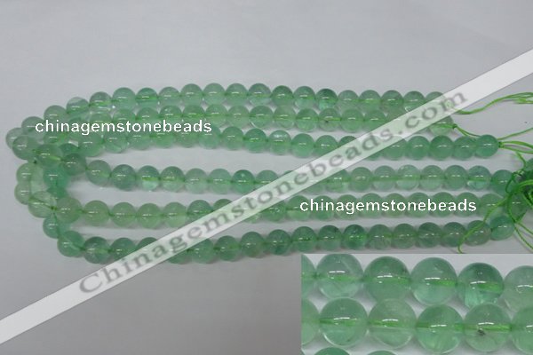 CFL603 15.5 inches 10mm round AB grade green fluorite beads wholesale