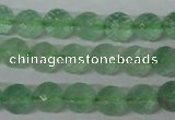 CFL623 15.5 inches 10mm faceted round green fluorite beads wholesale