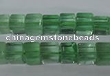 CFL632 15.5 inches 8*8mm cube green fluorite beads wholesale