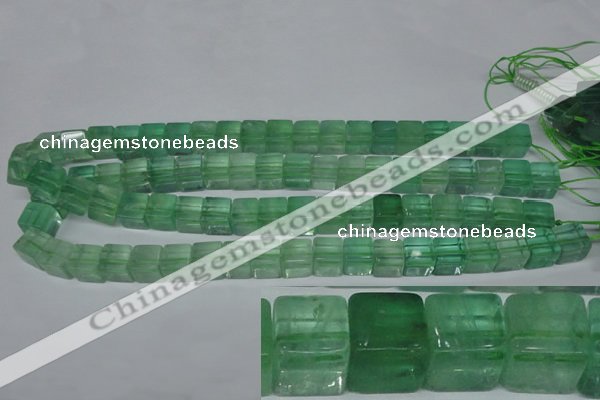 CFL633 15.5 inches 10*10mm cube green fluorite beads wholesale