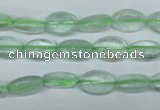 CFL641 15.5 inches 8*12mm oval green fluorite beads wholesale