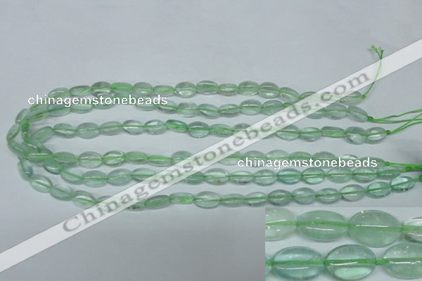 CFL641 15.5 inches 8*12mm oval green fluorite beads wholesale