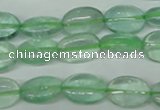 CFL642 15.5 inches 10*14mm oval green fluorite beads wholesale