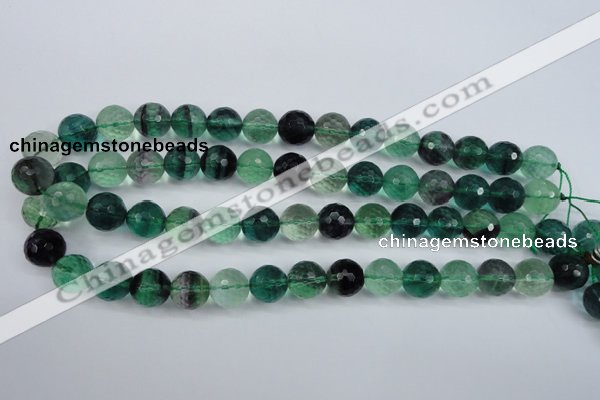 CFL65 15.5 inches 14mm faceted round A grade natural fluorite beads