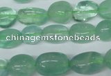 CFL655 15.5 inches 8*10mm - 9*13mm nuggets green fluorite beads